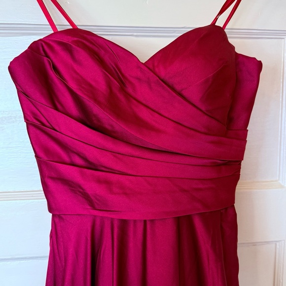 La Femme Red Spaghetti Strap Gown – Size 0 - Picture 3 of 9